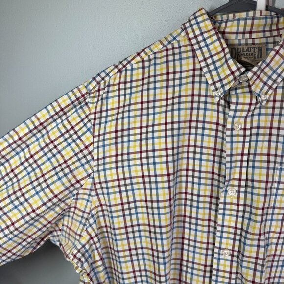 Duluth Trading Co. Mens Multicolored Plaid Casual Button Up XL 100% Cotton - Picture 6 of 12